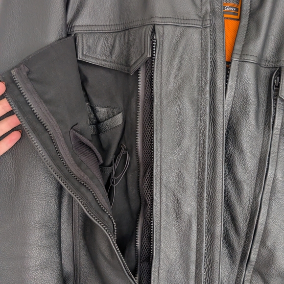 First Classics Men's Genuine Leather Motorcycle Jacket Size M - Picture 2 of 7